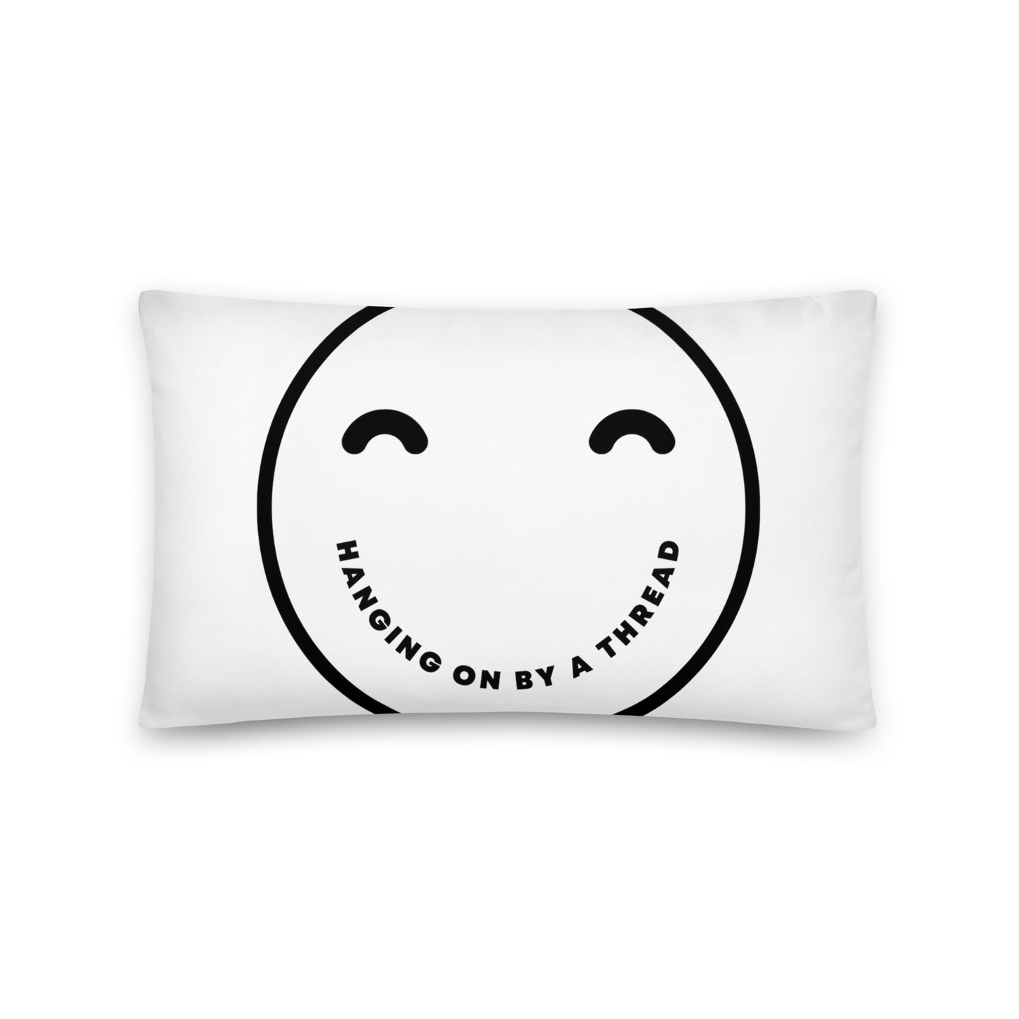 ‘Hanging on by a thread’ Throw Pillow
