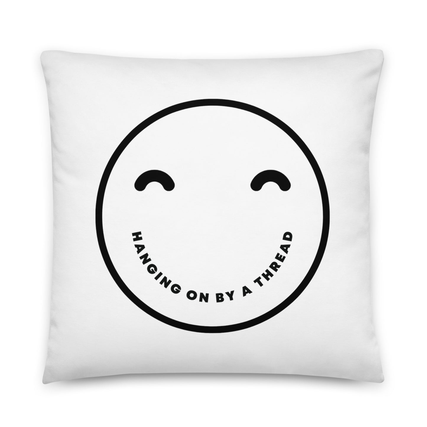 ‘Hanging on by a thread’ Throw Pillow